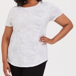 Torrid Camo Print Classic Fit Crew Tee